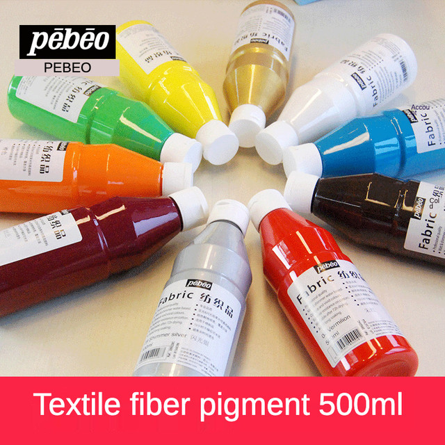 Pebeo 500ML Fabric Paints Textile Pigments Hand-painted Clothes